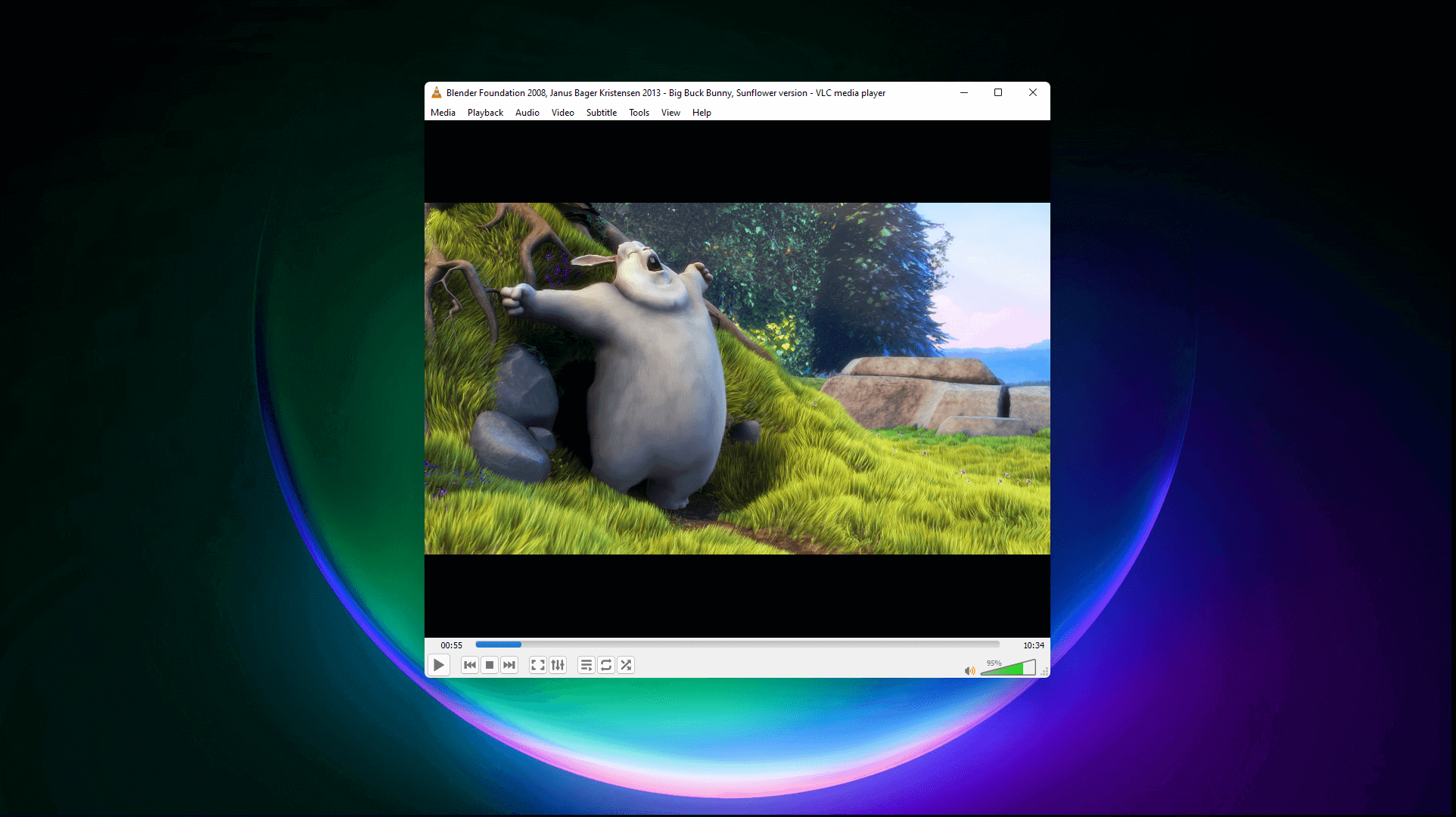 VLC forest scene from Big Buck Bunny